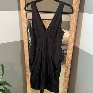 BCBGMaxAzria Black V-Neck Dress